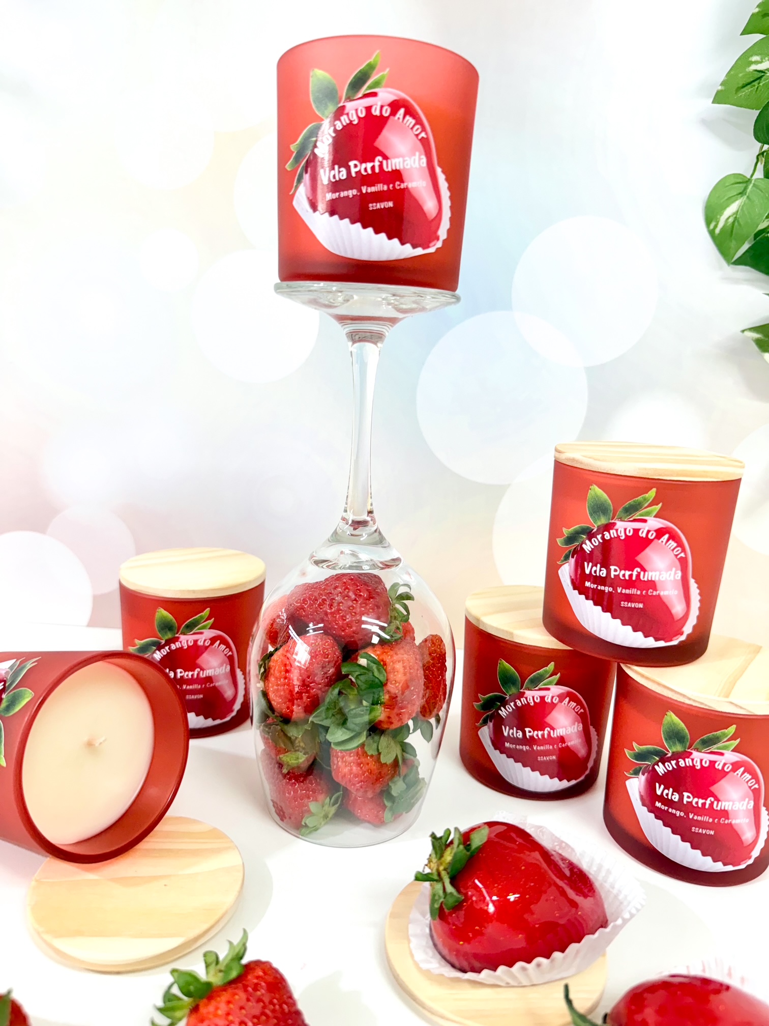 Vela Morango do amor - 200g